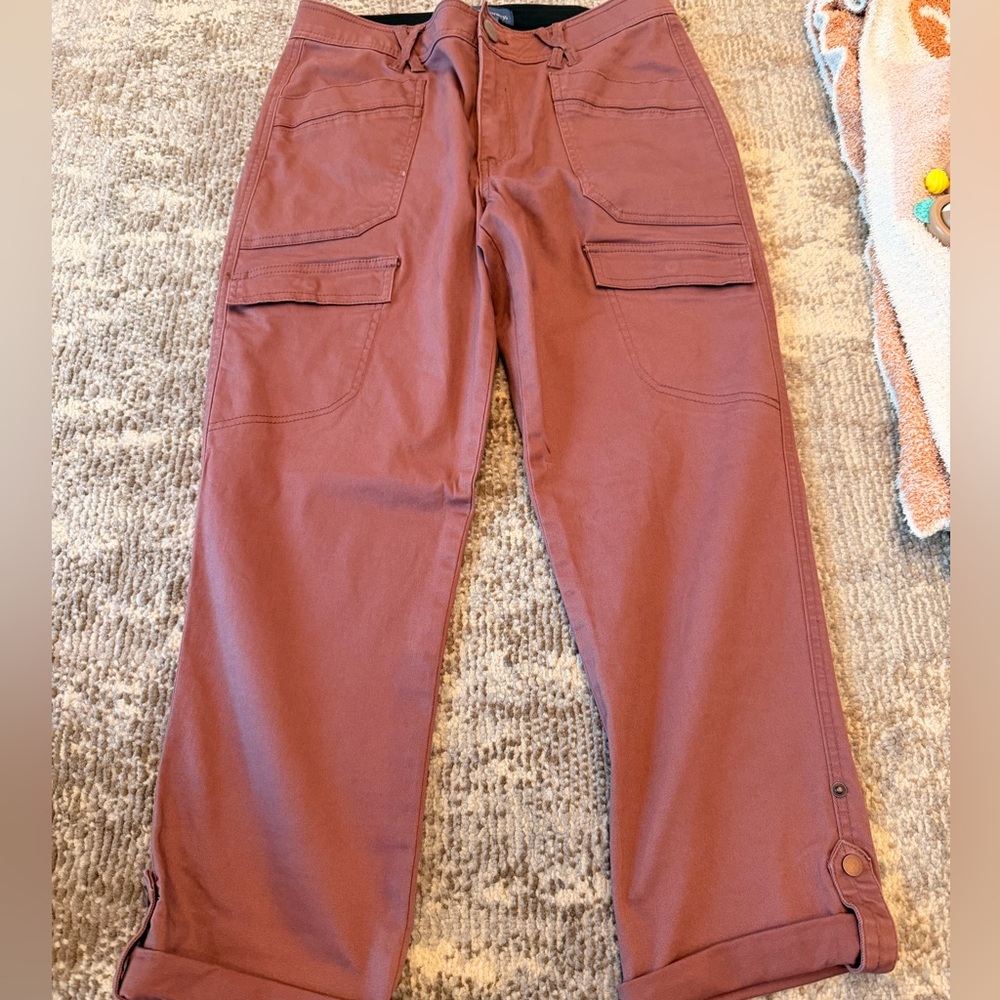 Democracy Women’s Cargo Style Crop Pants - Mauve/Purple Color